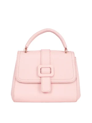 Fincen Elegant Pink Handbag with Gold Accents